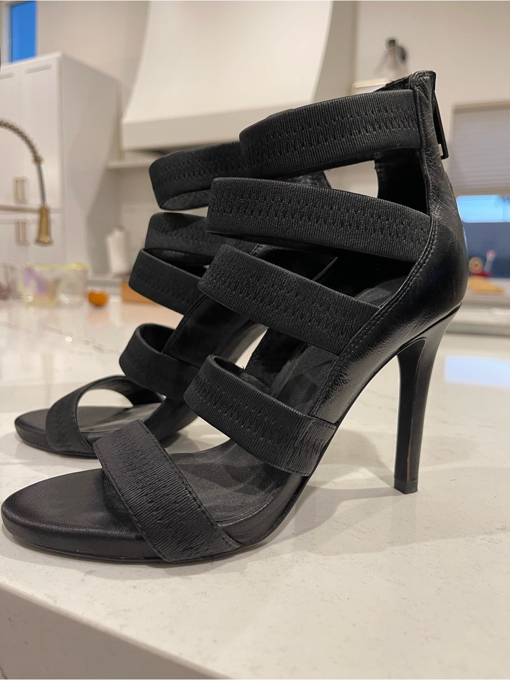 Joie Black Strappy High Heel Sandals